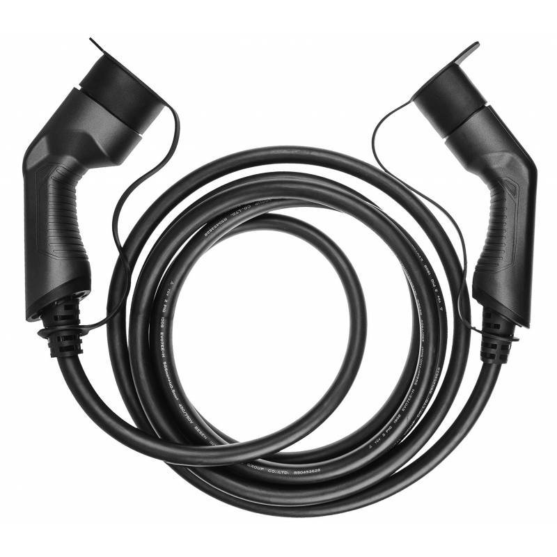 evcome - Câble AC 5 mètres 8-32Amp Prise UE Type 2 Chargeur EV